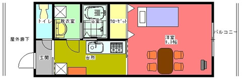間取り 小山02 ウィークリーマンスリー